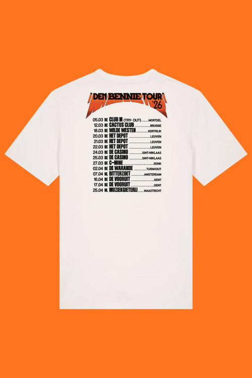 T-shirt "Den Bennie Tour" gebroken wit