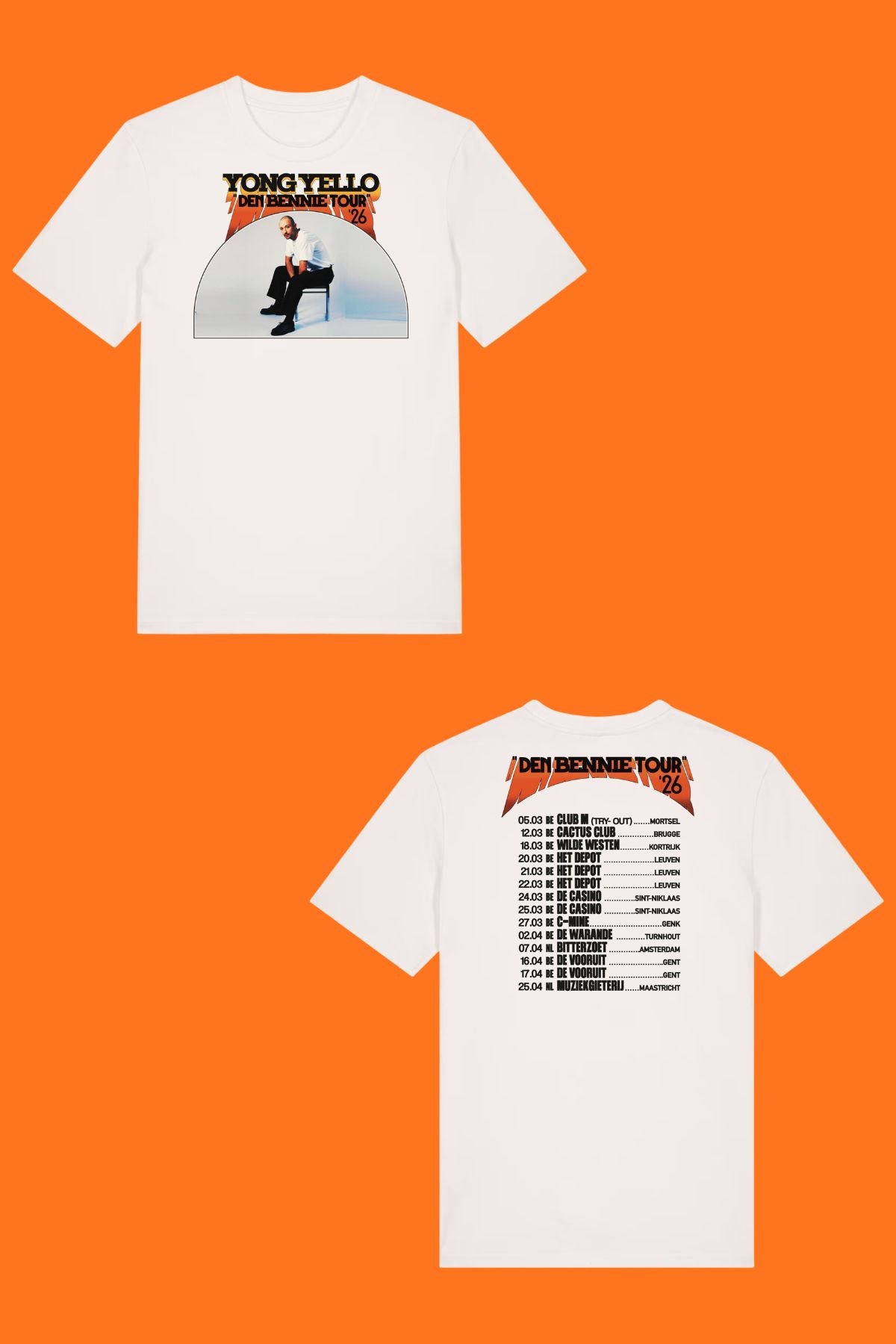 T-shirt "Den Bennie Tour" gebroken wit